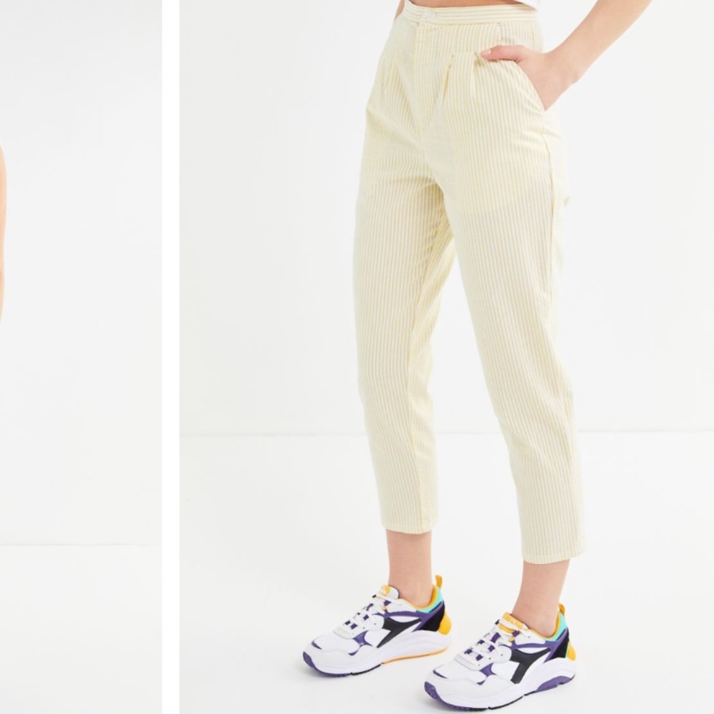 Yellow stripped trousers